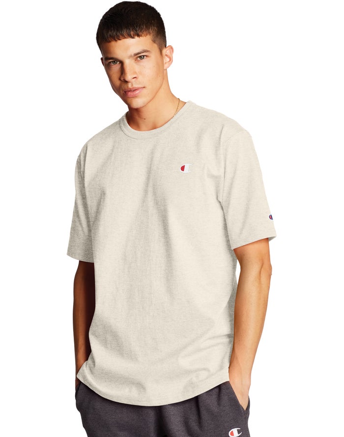 Champion Herre T-Shirts Hvide - Heritage C Logo - Danmark XAS-706485